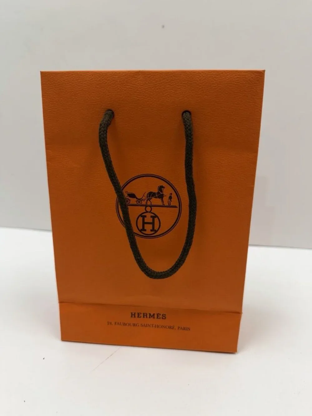 Hermes Empty Shopping Gift Bag Orange 8.5